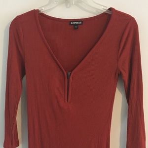 Express burnt orange sweater top